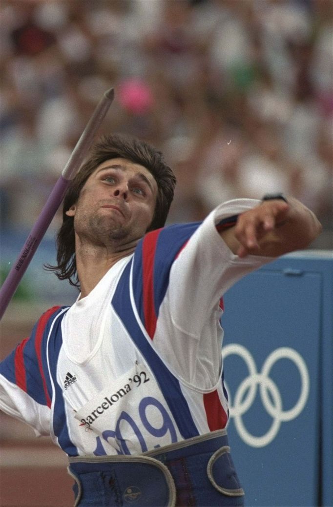 Jan Železný na olympiádě 1992 v Barceloně.