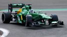 Caterham Formula One driver Charles Pic of France takes a corner during the third practice session of the German F1 Grand Prix at the Nuerburgring circuit, July 6, 2013.