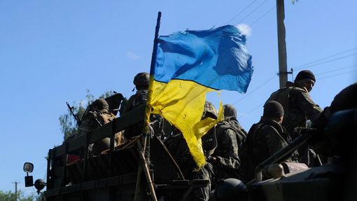 Ukrajinští vojáci u Slavjansku.