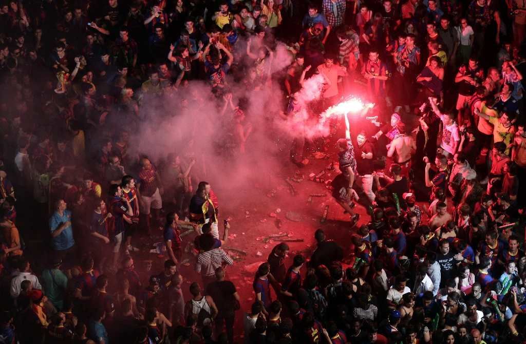 Finále LM Manchester - Barcelona: fanoušci