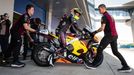 Filip Salač na motocyklu Moto2 v barvách ELF Marc VDS Racing Teamu při testech před sezonou 2025