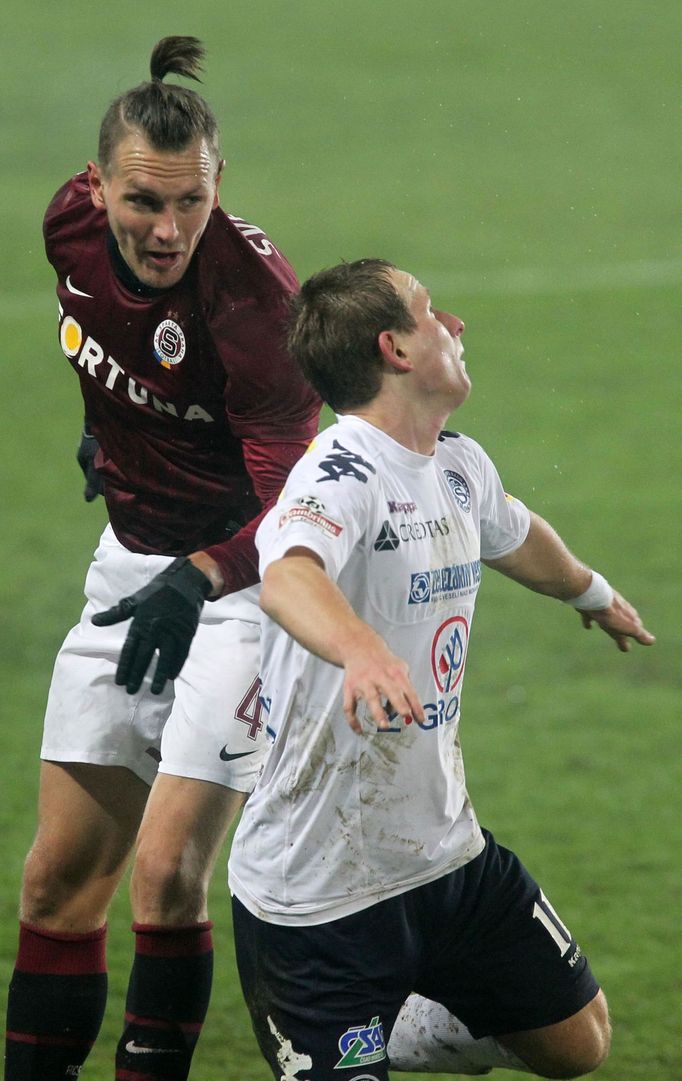 Fotbal, Gambrinus liga, Sparta - Slovácko: Ondřej Švejdík - Ondřej Franta