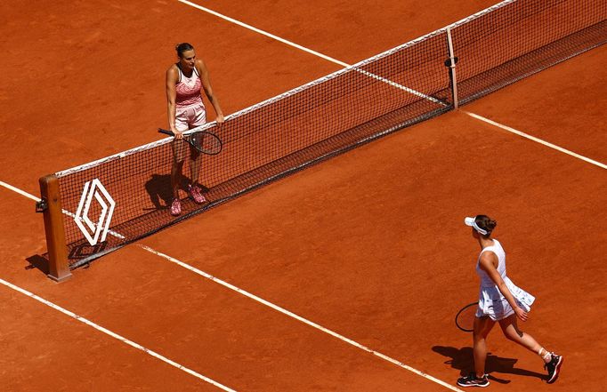 Čtvrtfinále Roland Garros mezi Běloruskou Arynou Sabalenkovou a Ukrajinkou Elinou Svitolinovou.