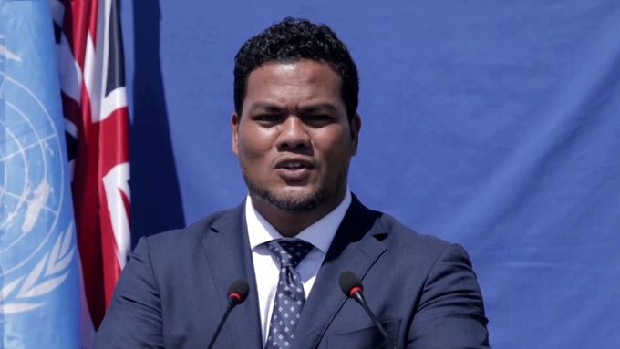 Sestřih proslovu tuvalského ministra zahraničí Simona Kofeho.
