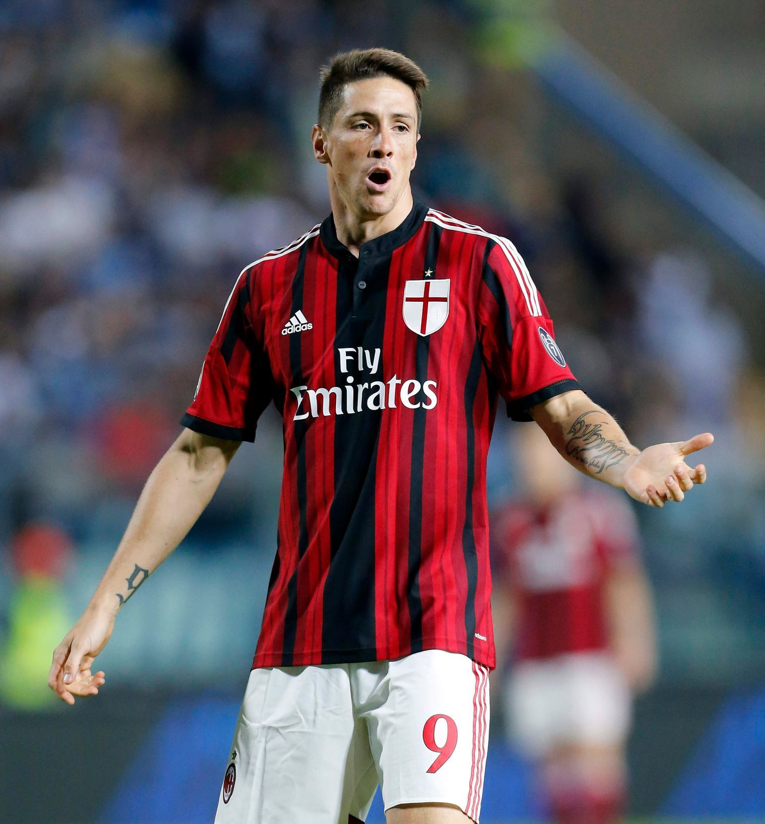 AC Milan's Torres reacts during their Italian Serie A soccer match against Empoli in Empoli