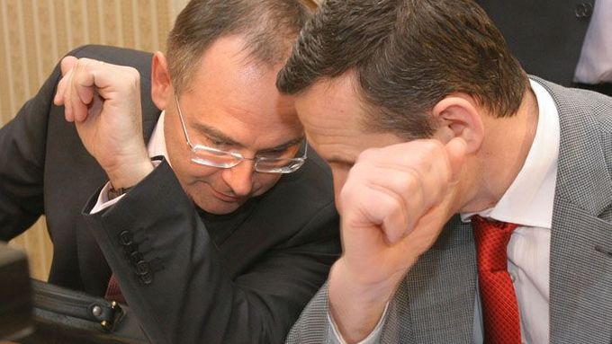 1. místopředseda KDU-ČSL Roman Línek a předseda Jiří Čunek