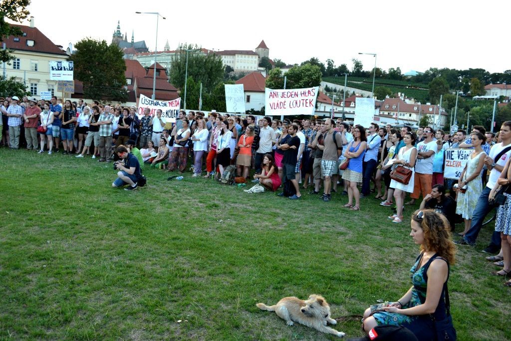 Demonstrace proti Rusnokově vládě