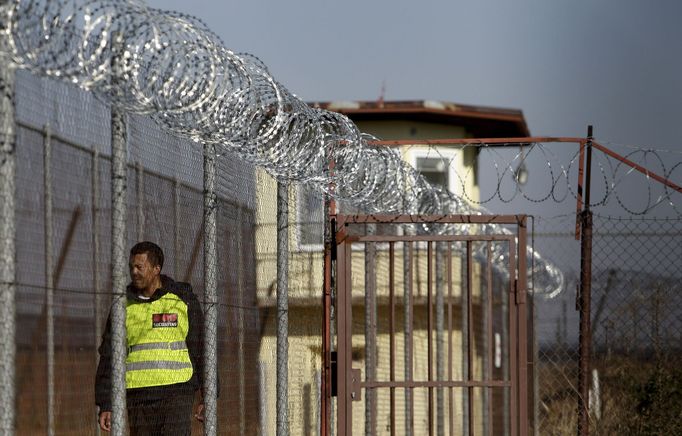 Detenční tábor v Drahonicích na Lounsku.