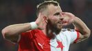 Václav Jurečka v derby Sparta - Slavia ve 27. kole Fortuna:Ligy