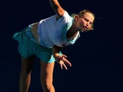 Jelena Dokičová při vítězném návratu na Australian Open