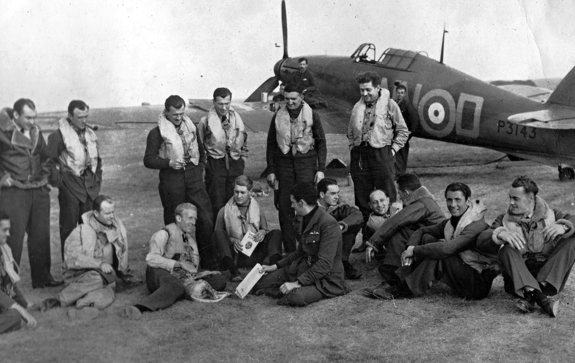 Piloti 310. čs. stíh. peruti RAF Bitva o Británii Duxford září 1940
