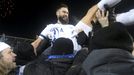 Soccer Football - Euro 2020 - Group J Qualification - Finland v Liechtenstein - Helsinki, Finland November 15, 2019. Finnish captain Tim Sparv celebrates. Lehtikuva/Markk