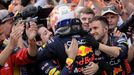 Max Verstappen z Red Bull slaví vítězství ve VC Rakouska F1 2023