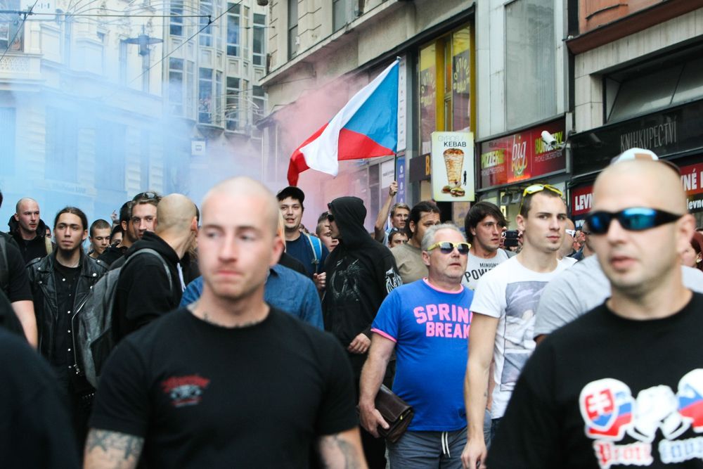Demonstrace proti imigrantům v Brně