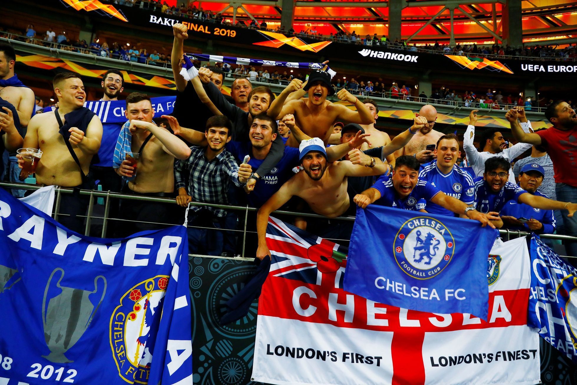 Fanoušci Chelsea ve finále Evropské ligy 2019