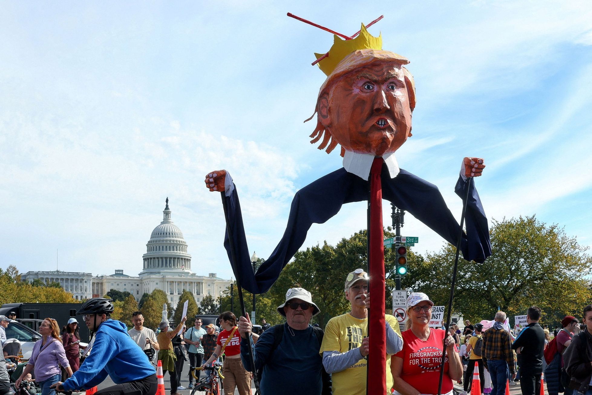 USA, Spojené státy, protest, demonstrace, Donald Trump, No Kings