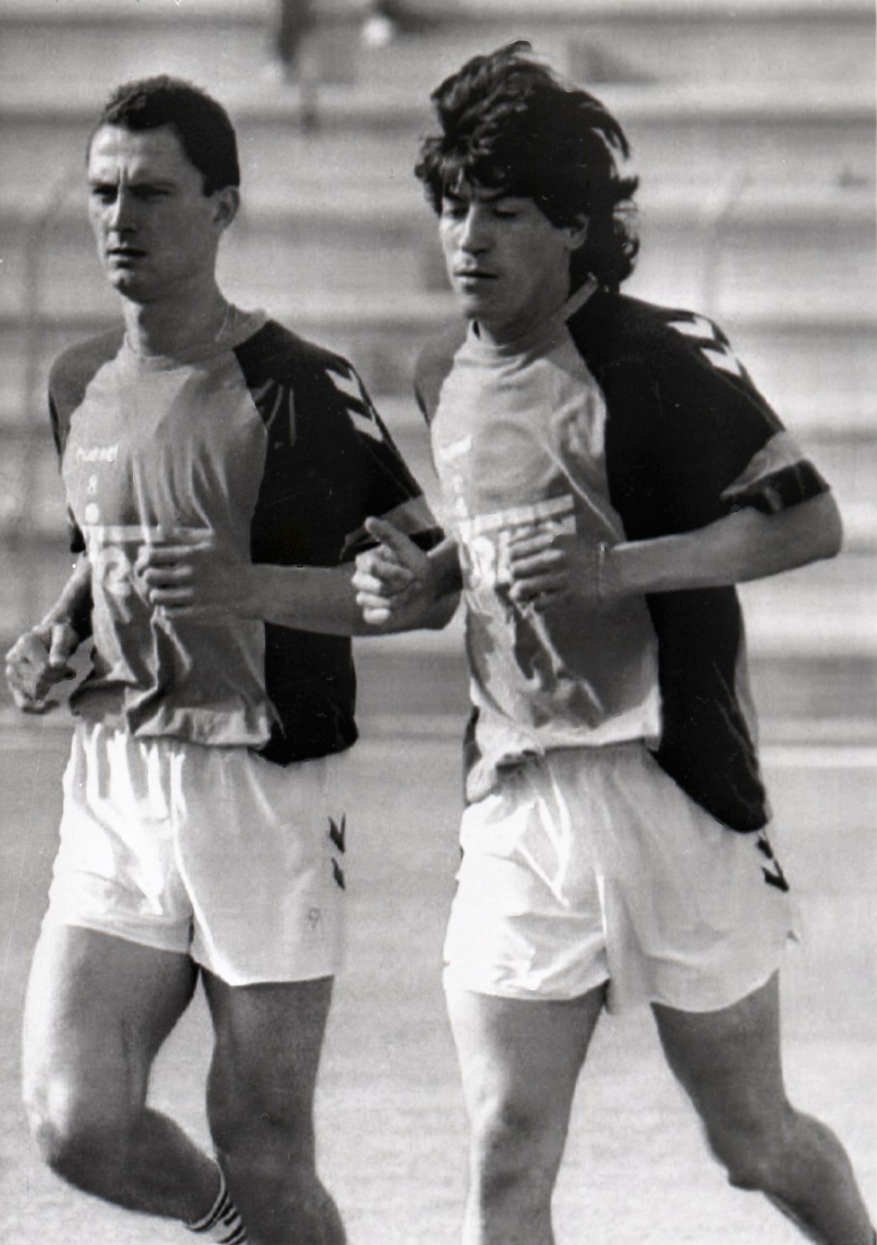 Peter Dubovský a Ivan Zamorano na tréninku Realu Madrid