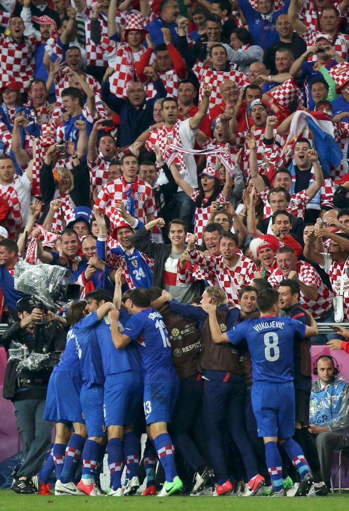 Utkání Euro 2012 mezi Chorvatskem a Irskem