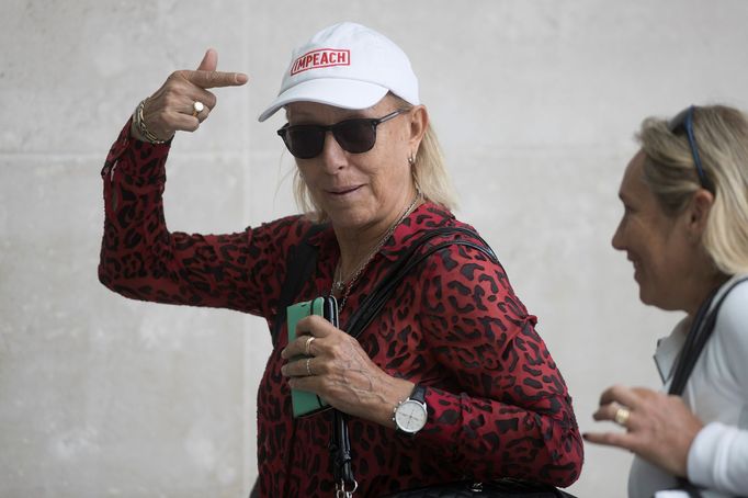 Martina Navrátilová na Wimbledonu 2019.