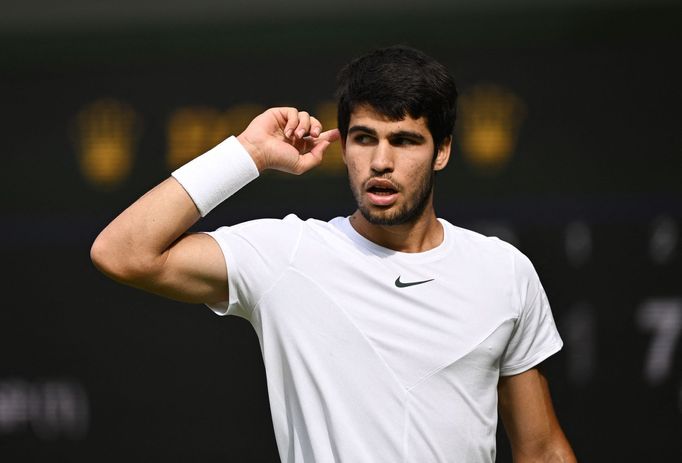 Carlos Alcaraz ve finále Wimbledonu 2023