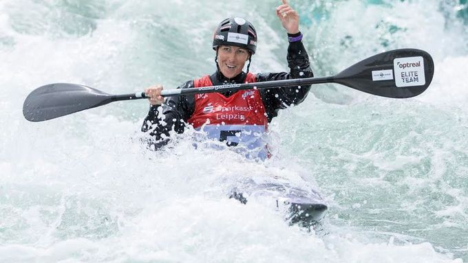 Kateřina Kudějová na ME ve vodním slalomu 2015.