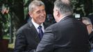 Amerického ministra zahraničí Mikea Pompea přijal po poledni premiér Andrej Babiš v Kramářově vile.