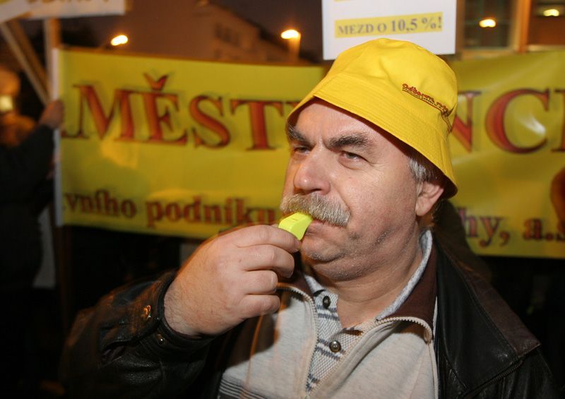 Protest zaměstnanců DPP