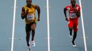 MS v atletice 2013, 100 m - rozběh: Usain Bolt a Rondel Sorrillo