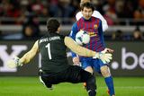 Skóre otevřel Lionel Messi dloubáčkem po skvělém uvolnění od Xaviho.