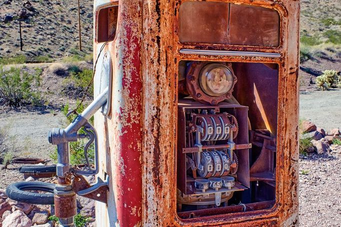 Opuštěné hornické městečko Nelson, Nevada, USA