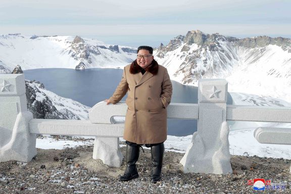 Kim Čong-un navštívil horu Pektu.