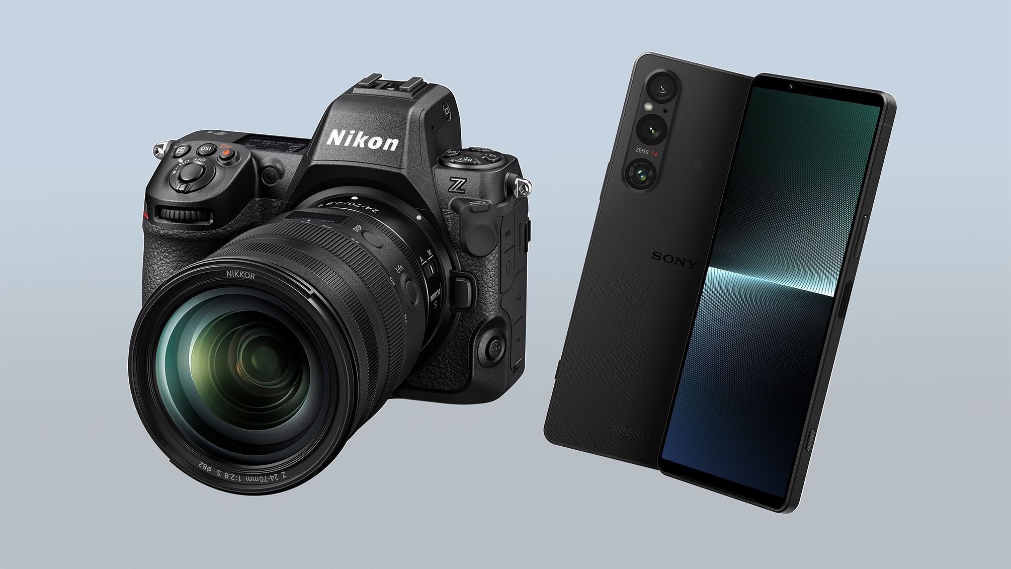 Nikon Z8 a Sony Xperia 1V