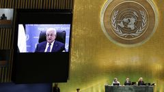 Mahmúd Abbás, OSN, zasedání, New York, USA, Palestina, prezident, rada bezpečnosti