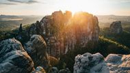 Schrammsteine. Mé velmi oblíbené místo v Saském Švýcarsku, fotil jsem tam portréty a několikrát přespával. Tenhle skalní masiv se mi nikdy neomrzí.