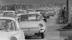 dopravní zácpa 1969 Škoda