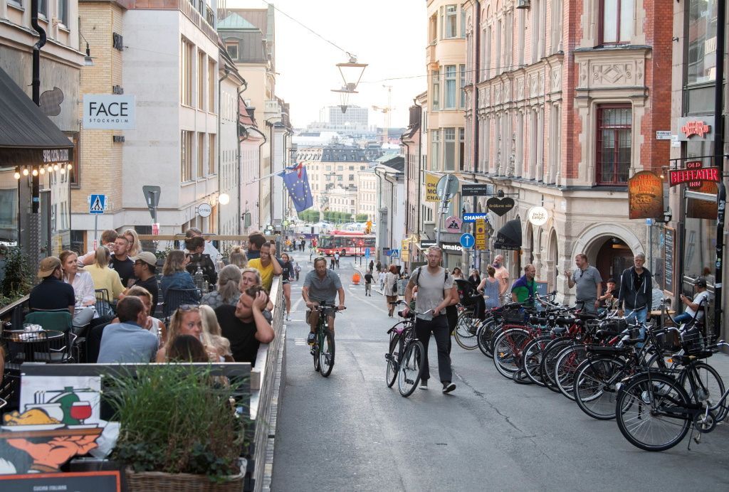 Švédsko lidé ulice