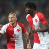 Peter Olayinka slaví v derby Sparta - Slavia v 10. kole první ligy