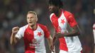 Peter Olayinka slaví v derby Sparta - Slavia v 10. kole první ligy