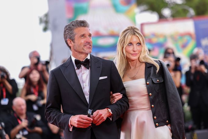 Herec Patrick Dempsey s manželkou Jillian Fink.