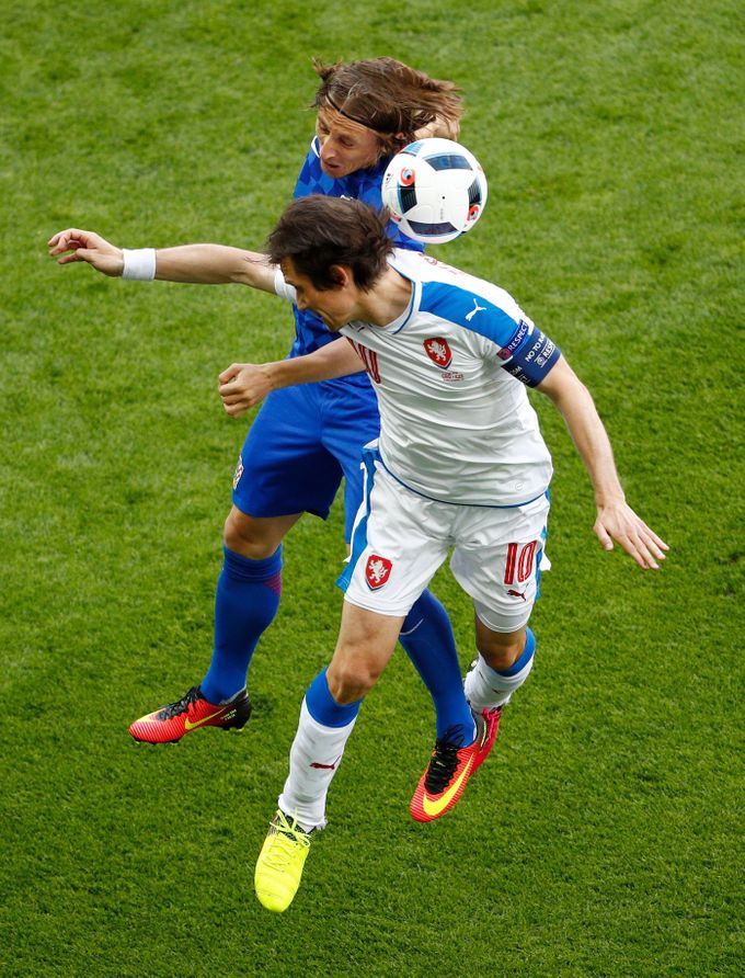 Euro 2016,Česko-Chorvatsko: Tomáš Rosický - Luka Modrič