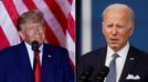 Bývalý prezident Donald Trump a prezident Joe Biden