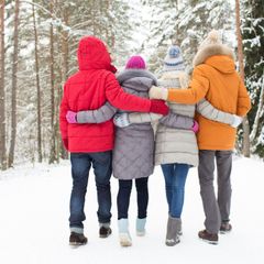 Přátelství, rodina, Vánoce, zima
