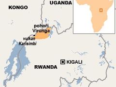 Národní park Virunga leží na pomezí tří států: Rwandy, Ugandy a Konga