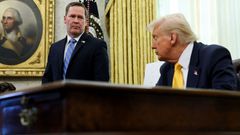 Americký prezident Donald Trump a jeho poradce pro národní bezpečnost Mike Waltz