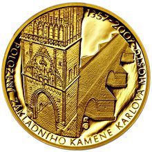 Zlatá mince k výročí Karlova mostu