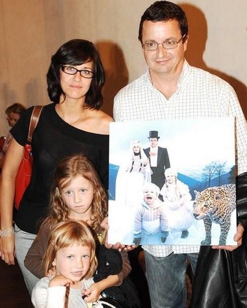 Michal Viewegh s rodinou