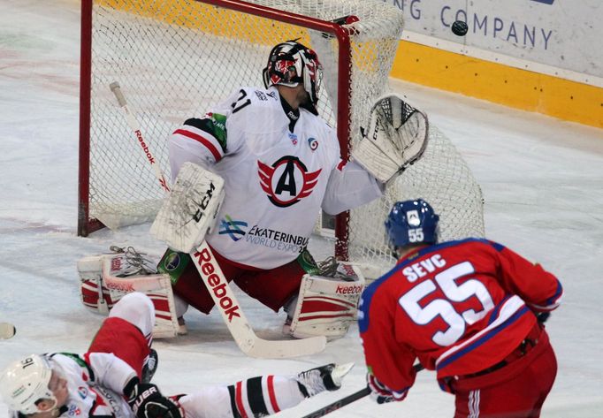 KHL, Lev Praha - Jekatěrinburg: Martin Ševc - Jakub Kovář