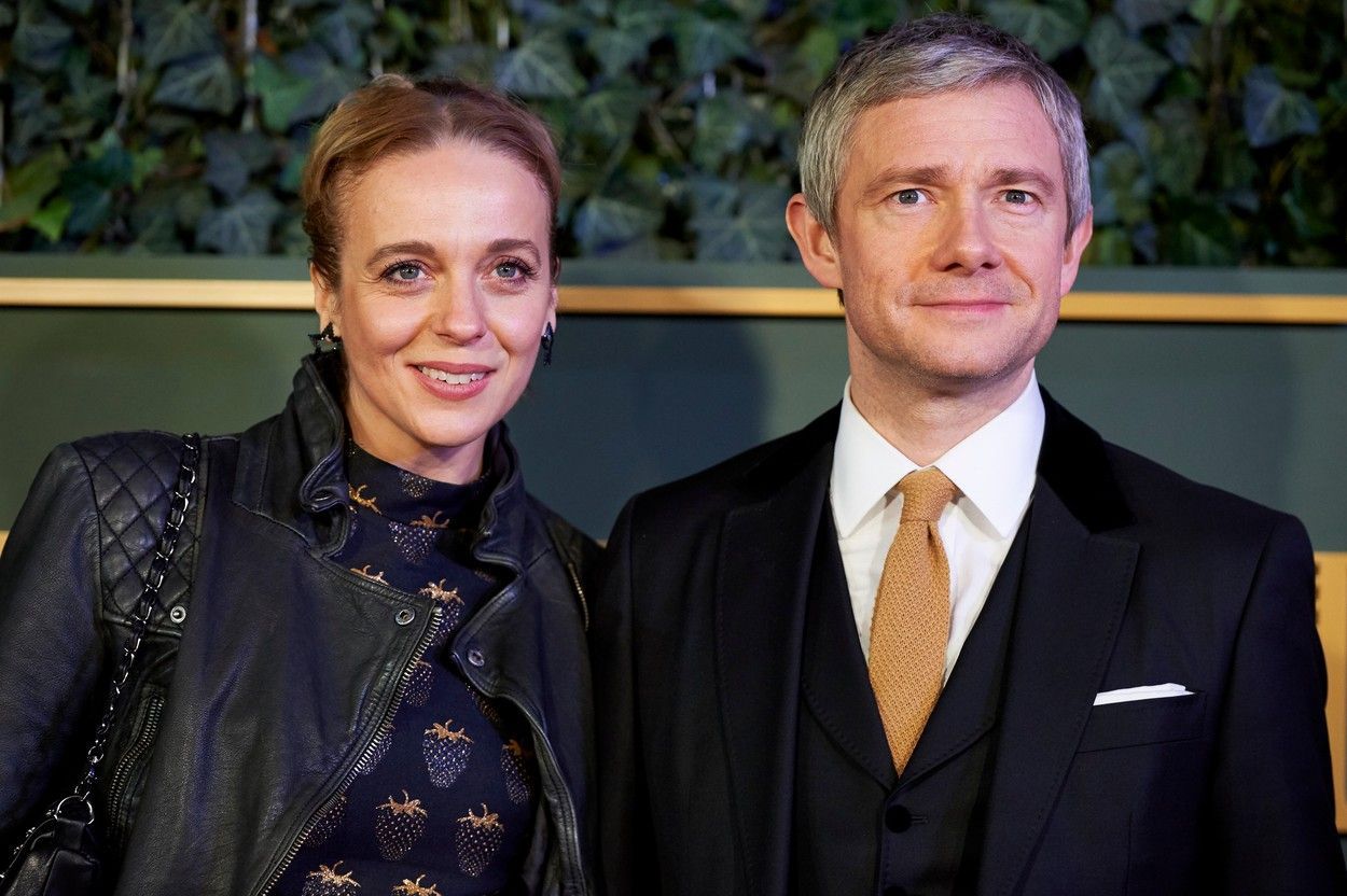 Martin Freeman a jeho partnerka Amanda Abbingtonová