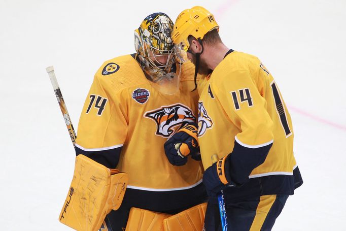 NHL v Praze: Nashville Predators vs. San José Sharks