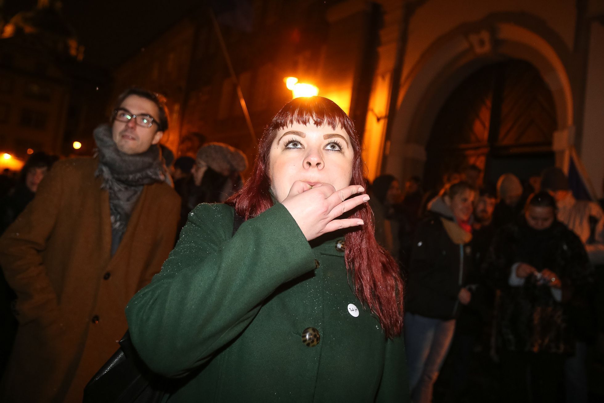Demonstrace proti zvolení Ondráčka do čela komise pro GIBS